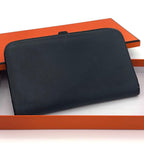 Hermes Dogon GM Togo Wallet Gray Silver Leather — view 2