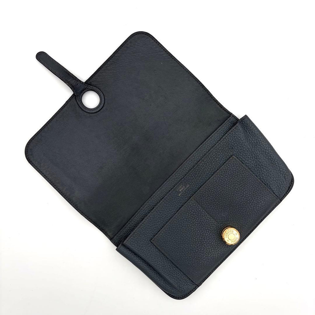 Hermes Dogon GM Togo Wallet Gray Silver Leather — view 3