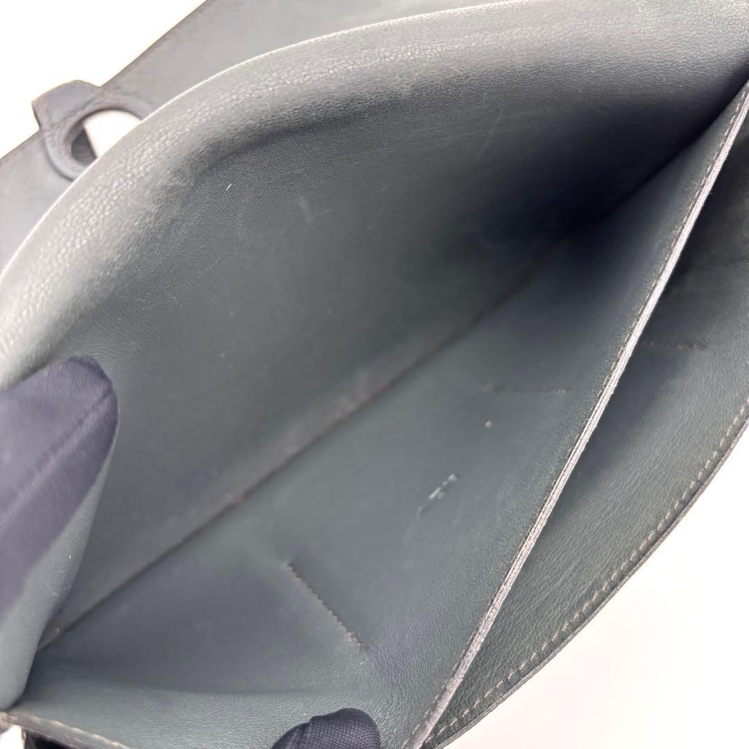 Hermes Dogon GM Togo Wallet Gray Silver Leather — view 4