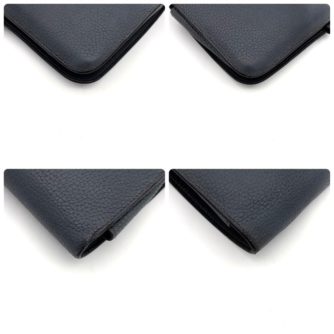 Hermes Dogon GM Togo Wallet Gray Silver Leather — view 7