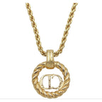 Christian Dior CD Logo Chain Necklace — view 5