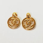 Chanel CC Logo Turnlock Earrings — view 2