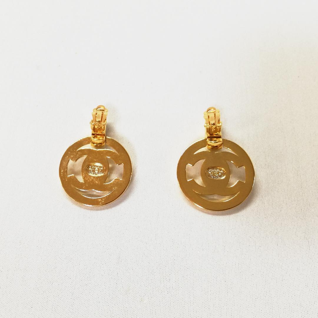 Chanel CC Logo Turnlock Earrings — view 5