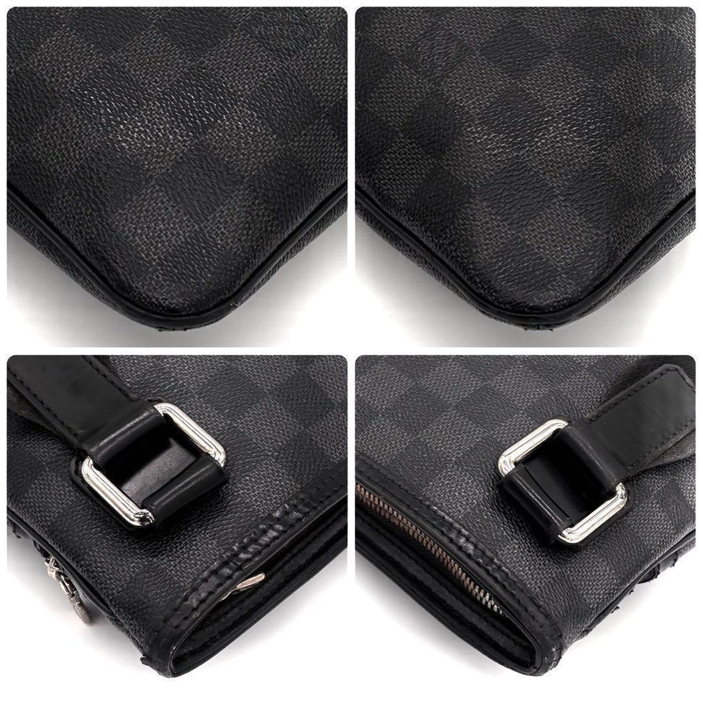 Louis Vuitton Damier Graphite Thomas Shoulder Bag Gray — view 6