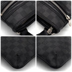 Louis Vuitton Damier Graphite Thomas Shoulder Bag Gray — view 7