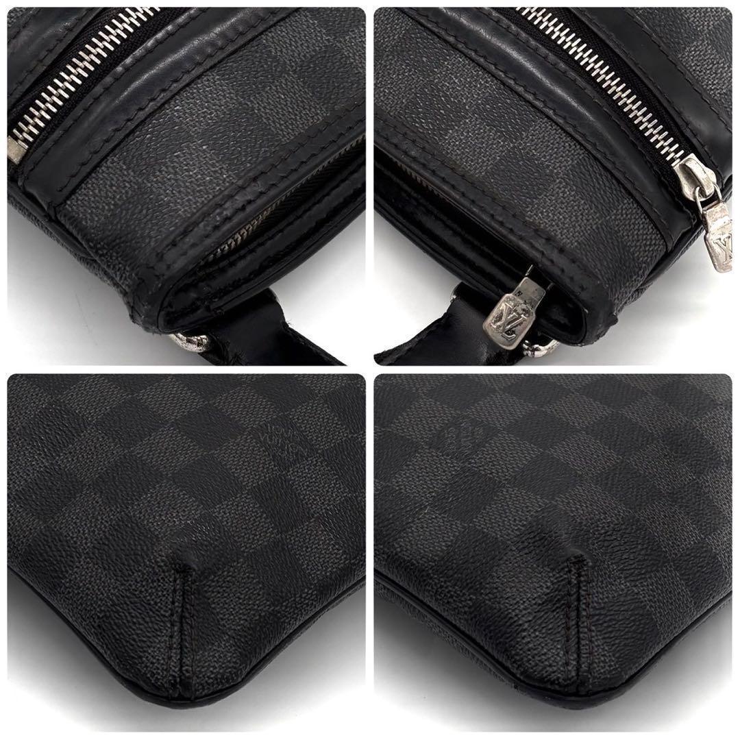 Louis Vuitton Damier Graphite Thomas Shoulder Bag Gray — view 7