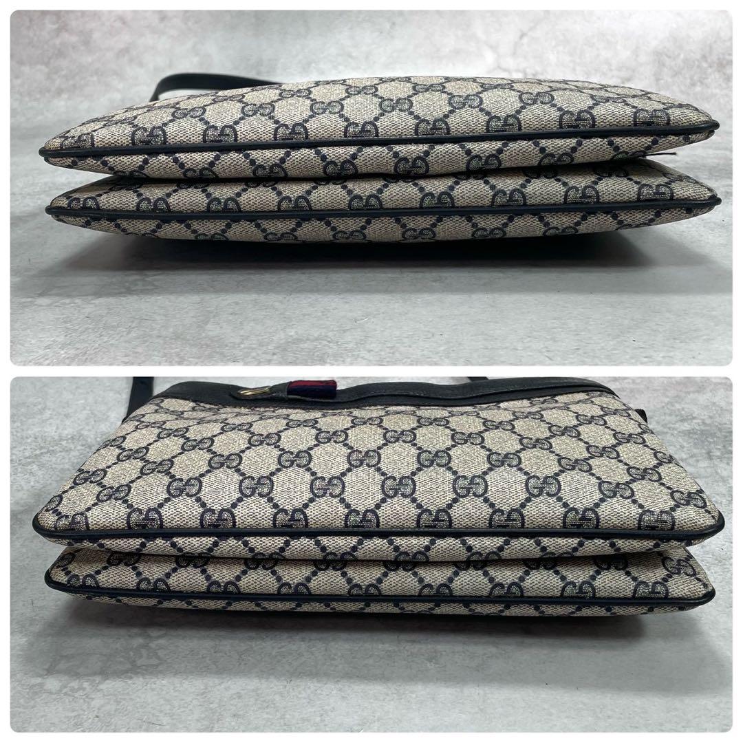 Gucci GG Sherry Line Shoulder Bag Navy Leather — view 8
