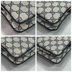 Gucci GG Sherry Line Shoulder Bag Navy Leather — view 9
