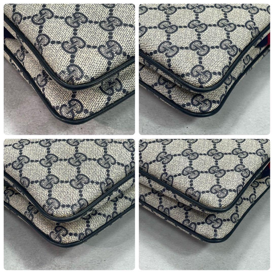 Gucci GG Sherry Line Shoulder Bag Navy Leather — view 9
