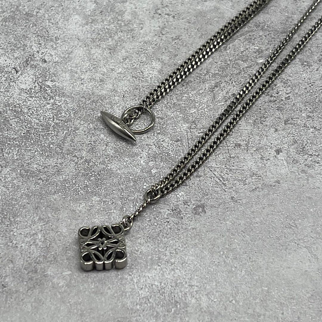 Loewe Anagram Logo Necklace Metal 70