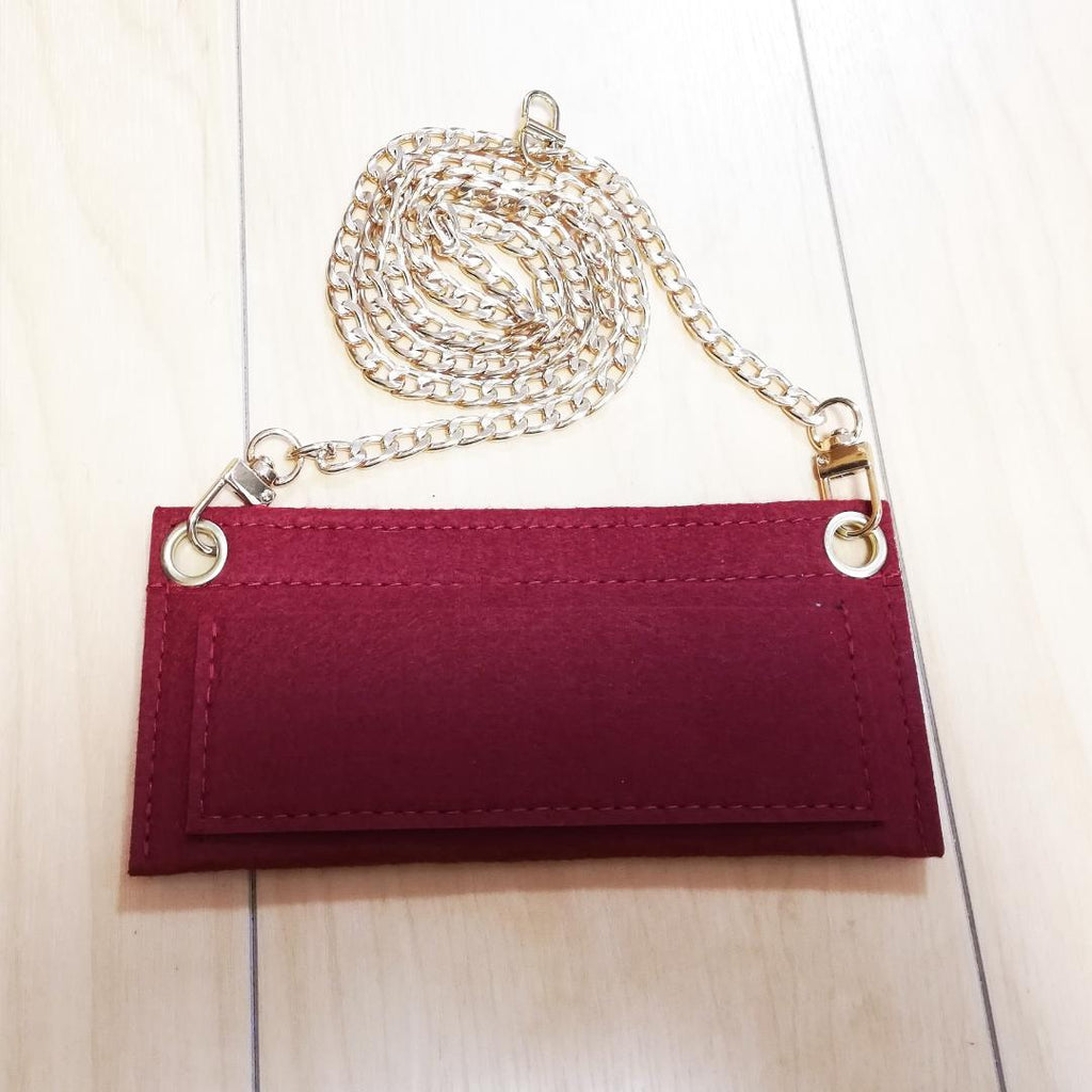 Saint Laurent Long Wallet Chain Shoulder Pink — view 6