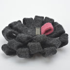 Chanel Flower Brooch Corsage Tweed Gray Black — view 3