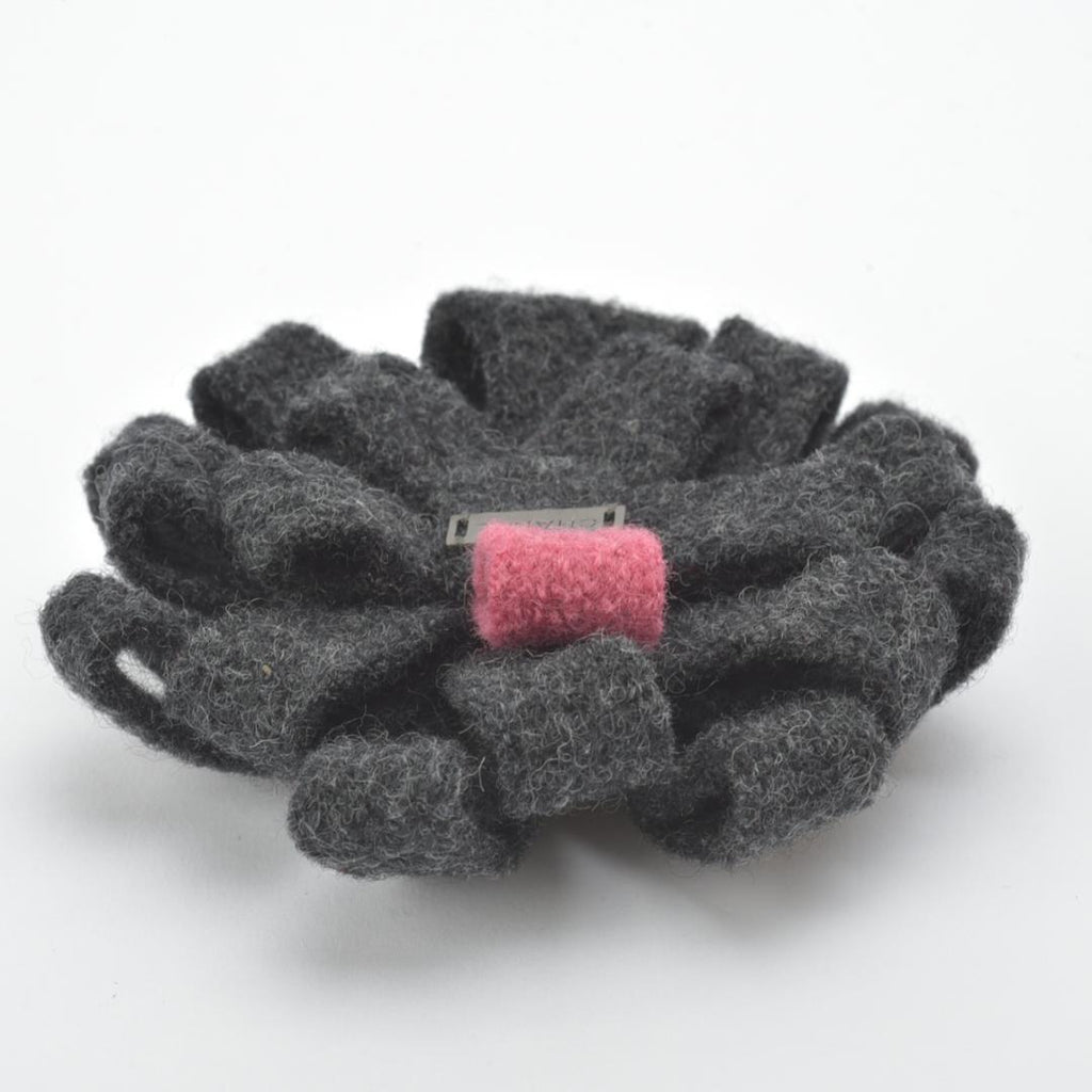 Chanel Flower Brooch Corsage Tweed Gray Black — view 4