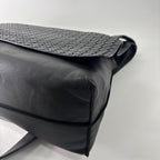 Bottega Veneta Super Shoulder Bag Leather Intrecciato Black — view 7