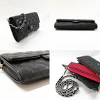 Chanel Wallet Caviar Leather Chain Black Shoulder — view 3