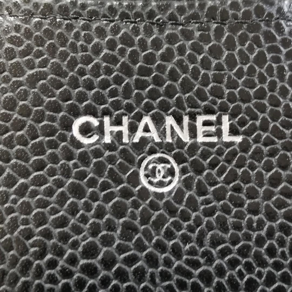 Chanel Wallet Caviar Leather Chain Black Shoulder — view 5