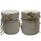 Chanel Quilted Lambskin Fringe Shoulder Bag Leather Vanity — view 4