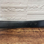 Loewe Leather Anagram Logo Buckle Gold Belt Black — view 7