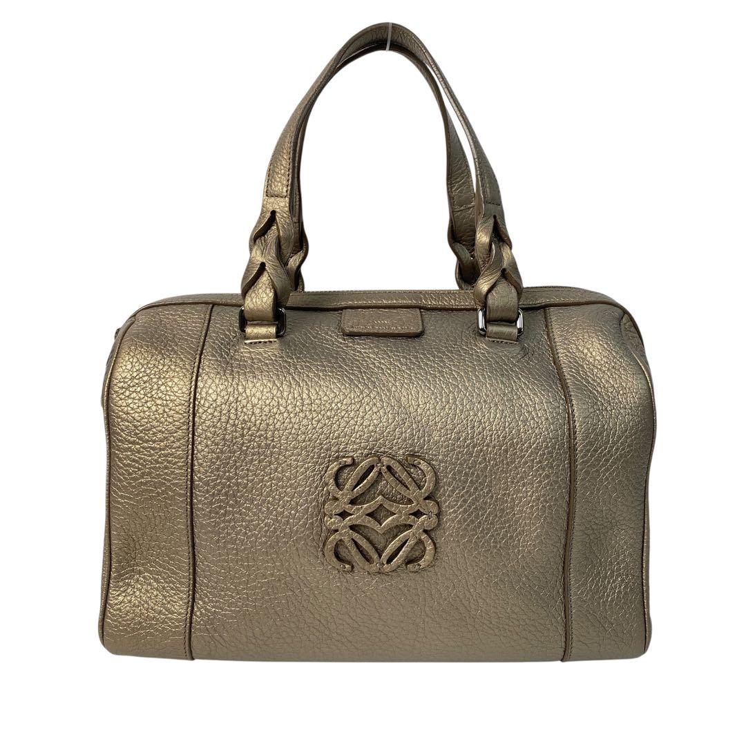 Loewe Justa Boston Bag Anagram Gold — view 2