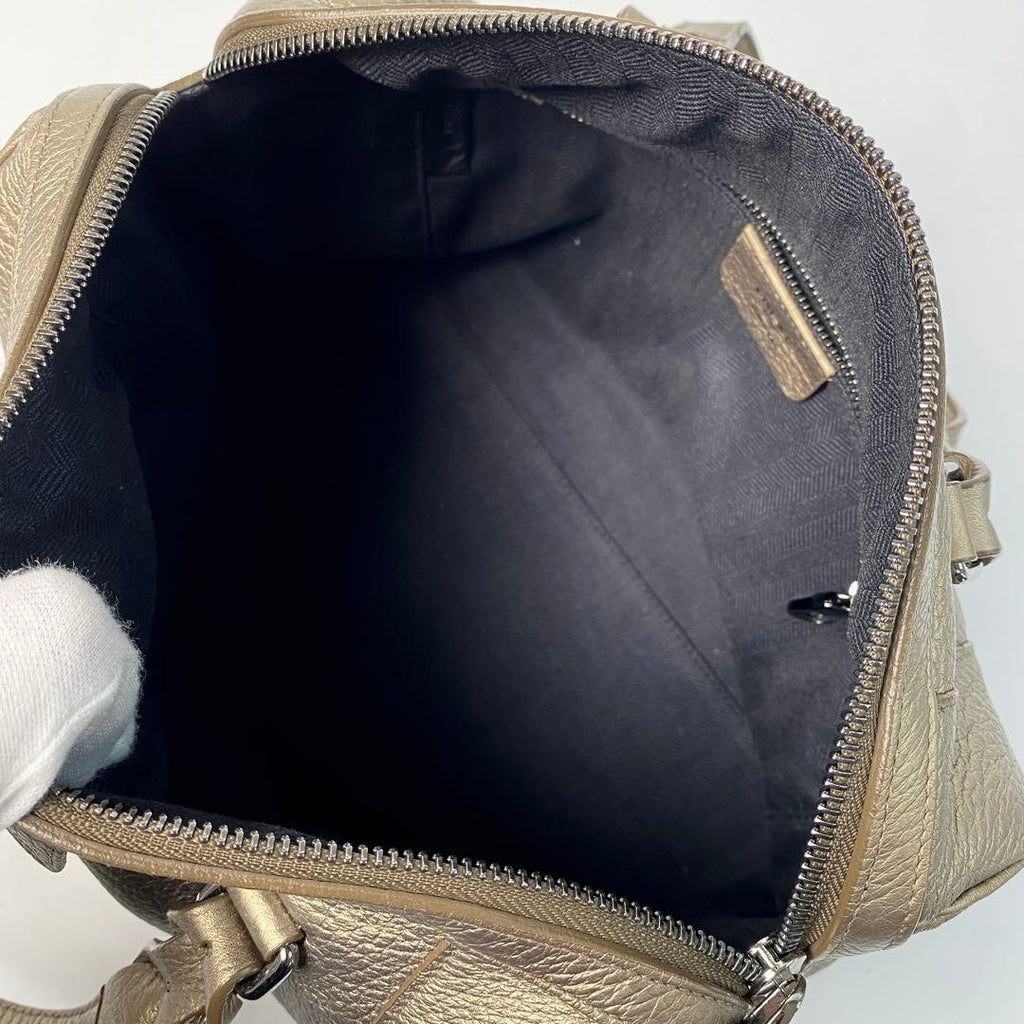 Loewe Justa Boston Bag Anagram Gold — view 8