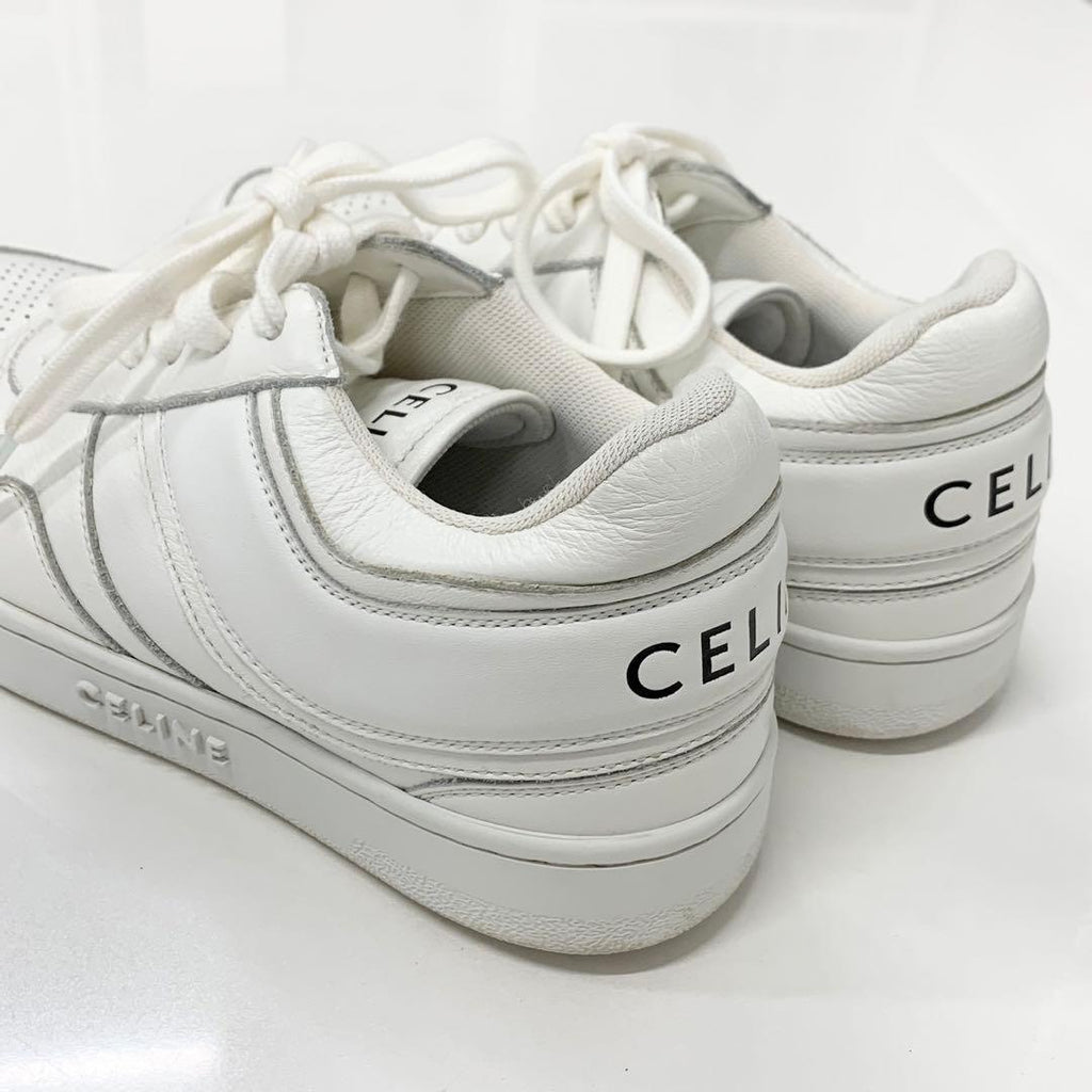 Celine Leather Logo Sneakers White — view 9