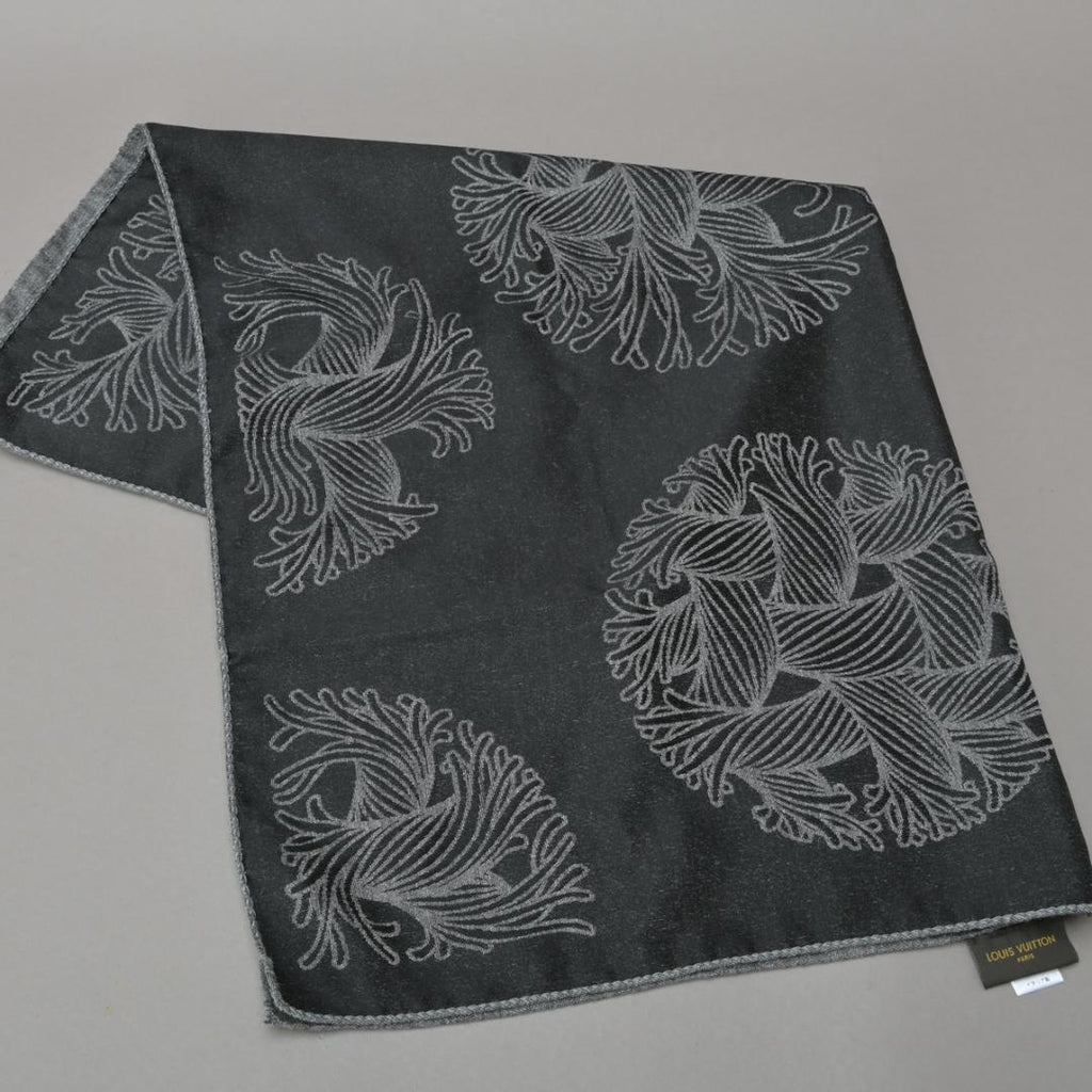 Louis Vuitton Shawl Christopher Nemeth Collaboration Cashmere Gray Scarf — view 2