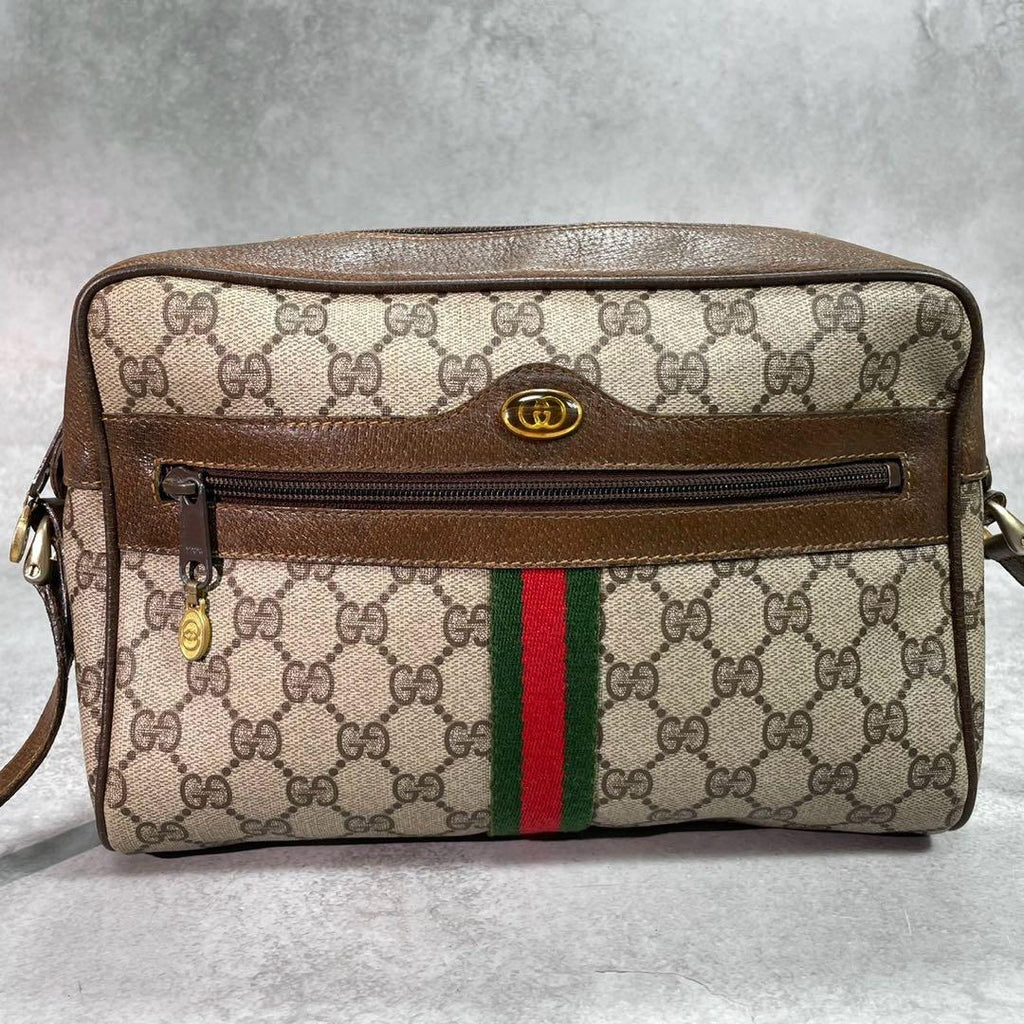 Gucci GG Sherry Line Shoulder Bag Brown Leather — view 2