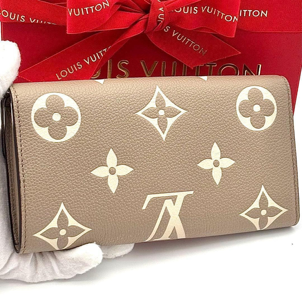 Louis Vuitton Wallet Portefeuille Sarah Bicolor Beige — view 2