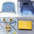 Chanel Denim Small Bucket Bag Blue — view 4