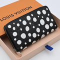 Louis Vuitton Yayoi Kusama Zippy Wallet Empreinte Black
