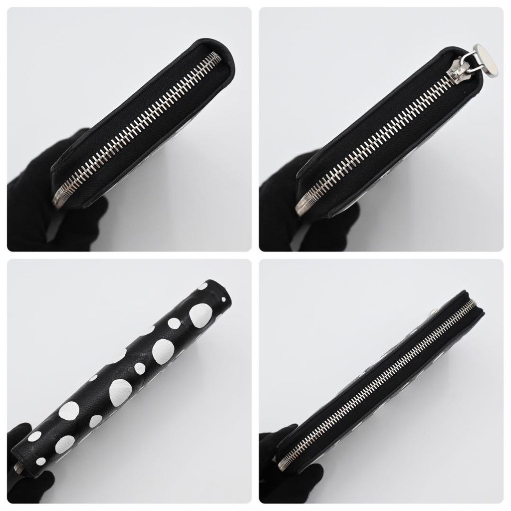 Louis Vuitton Yayoi Kusama Zippy Wallet Empreinte Black — view 7