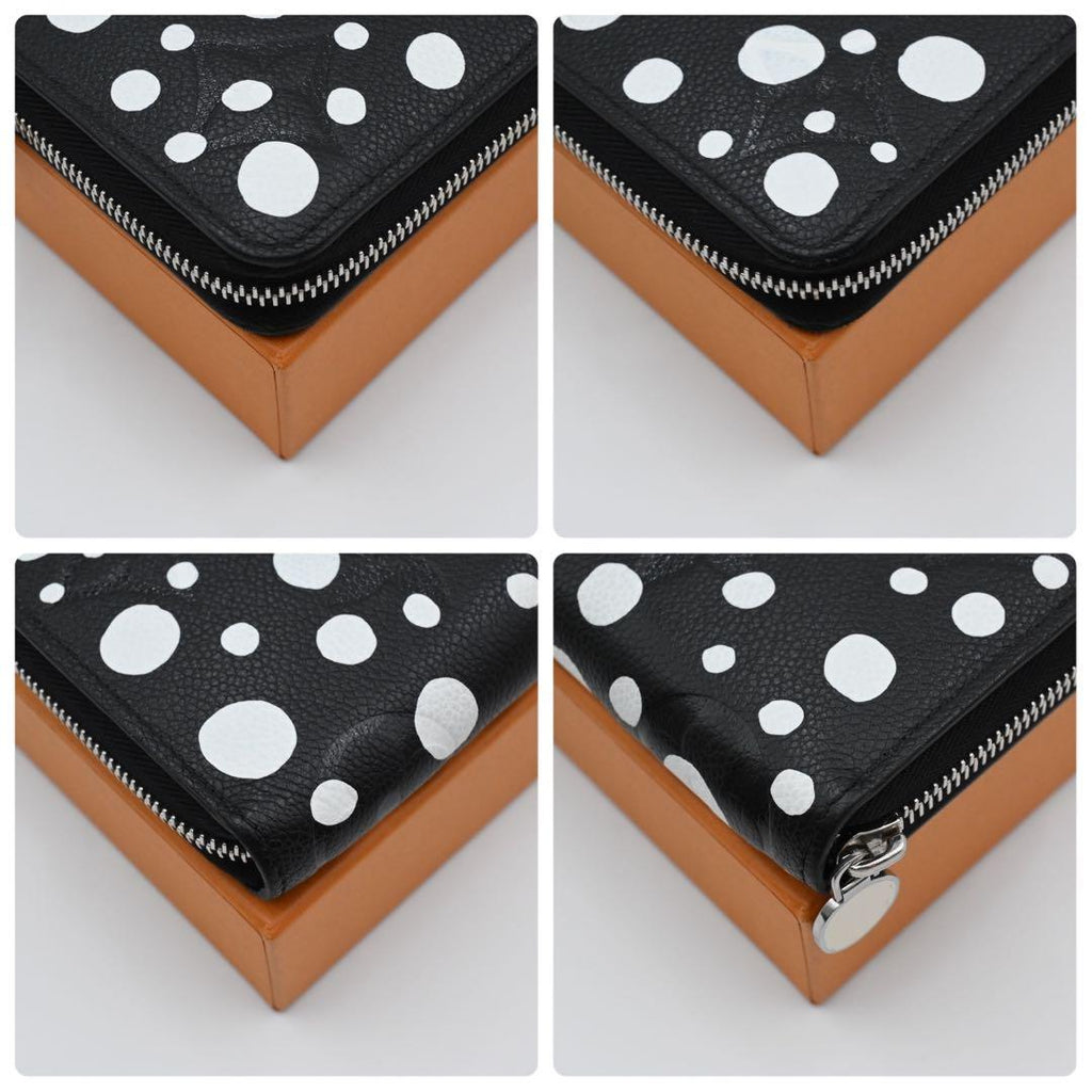Louis Vuitton Yayoi Kusama Zippy Wallet Empreinte Black — view 8
