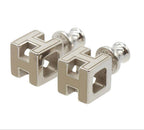 Hermes Cage D'h Cube H Logo Earrings — view 3