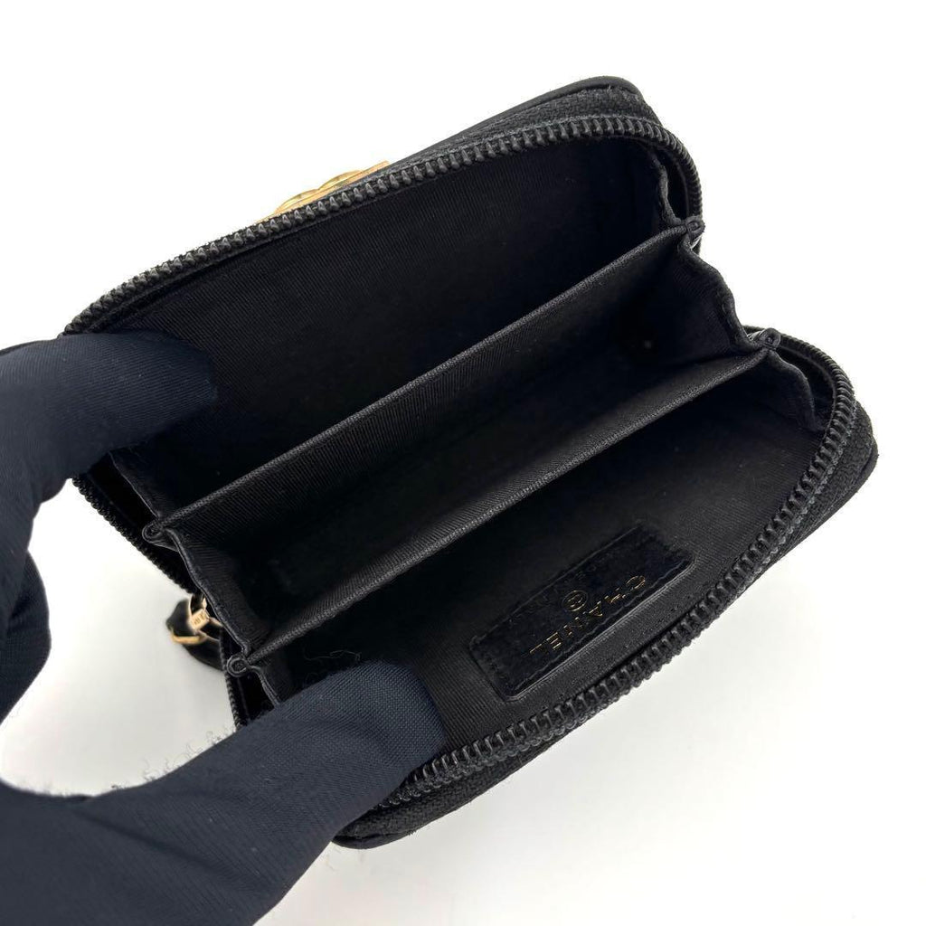 Chanel Boy She Blanc Coin Case Black Lambskin — view 3