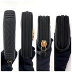 Chanel Boy She Blanc Coin Case Black Lambskin — view 5