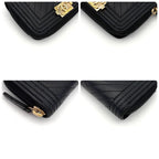 Chanel Boy She Blanc Coin Case Black Lambskin — view 6