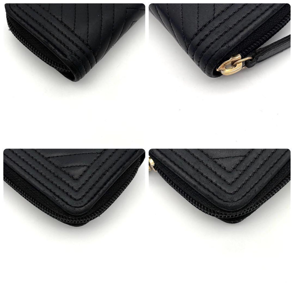 Chanel Boy She Blanc Coin Case Black Lambskin — view 7