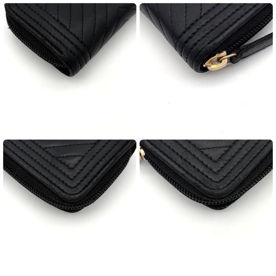 Chanel Boy She Blanc Coin Case Black Lambskin — view 7