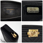 Chanel Boy She Blanc Coin Case Black Lambskin — view 8