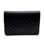 Chanel Quilted Lambskin Chain Shoulder Bag Black Coco — view 3