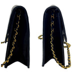 Chanel Quilted Lambskin Chain Shoulder Bag Black Coco — view 4