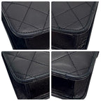 Chanel Quilted Lambskin Chain Shoulder Bag Black Coco — view 6