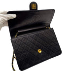 Chanel Quilted Lambskin Chain Shoulder Bag Black Coco — view 8