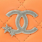 Chanel Petit Portefeuille a Rabat Orange Tri-Fold Wallet — view 9