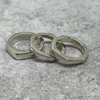 Gucci Nut Triple Strand Ring Silver