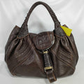 Fendi Spy Bag Nappa Leather Handbag Dark Brown