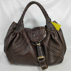 Fendi Spy Bag Nappa Leather Handbag Dark Brown