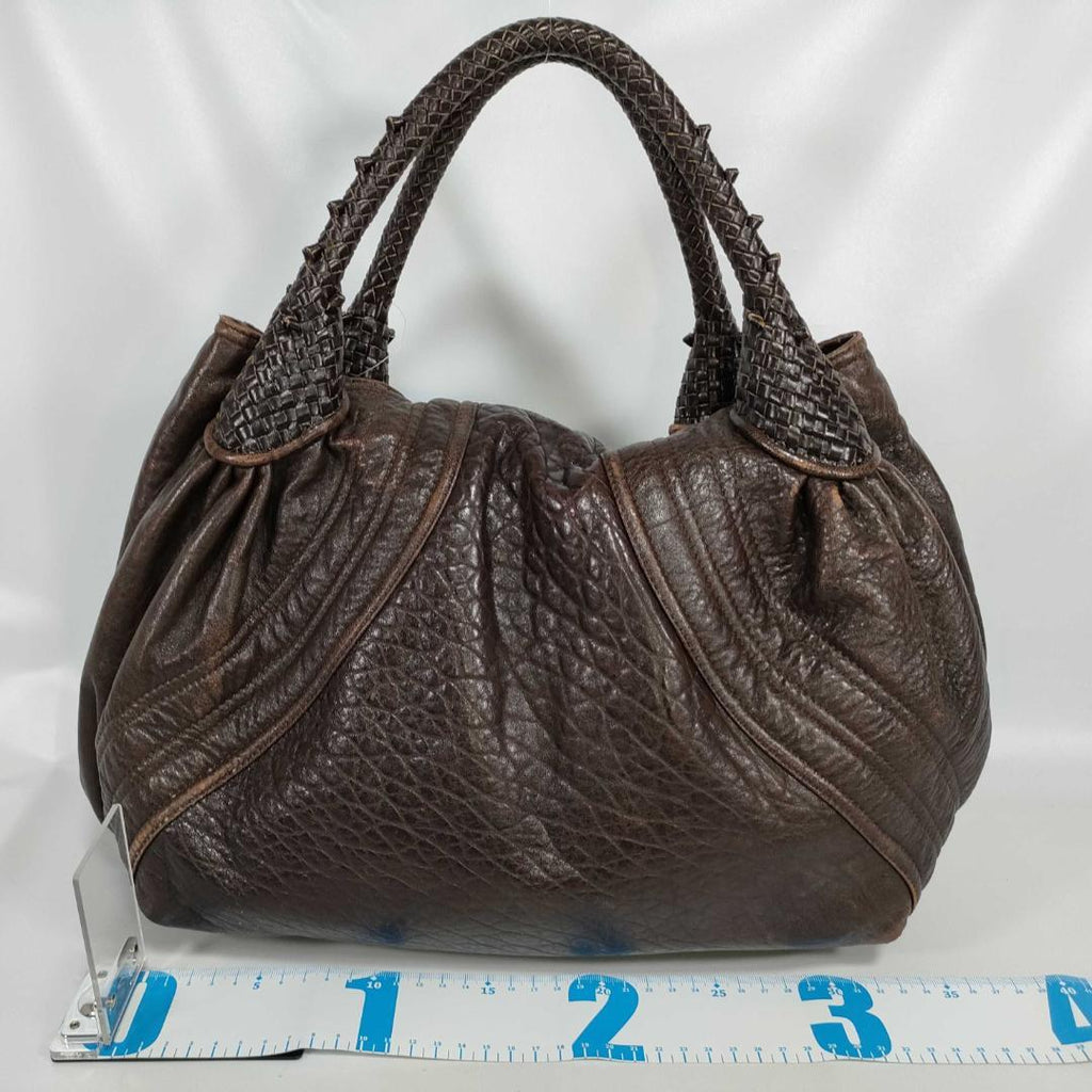 Fendi Spy Bag Nappa Leather Handbag Dark Brown — view 2