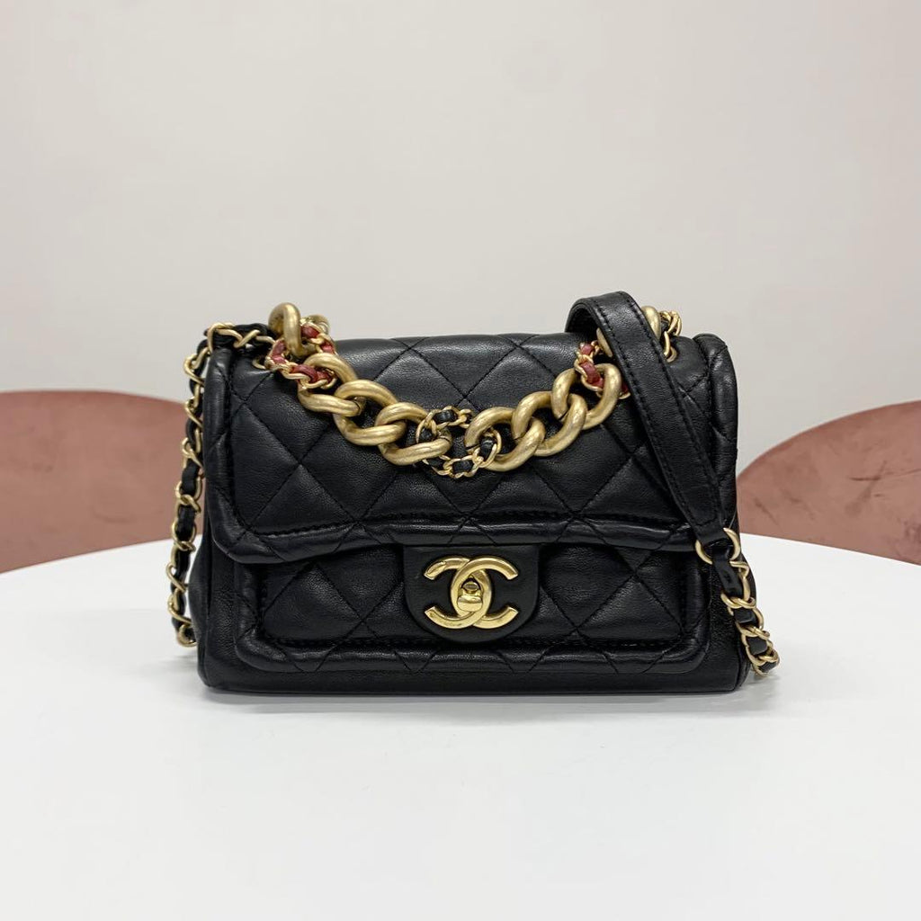 Chanel Quilted CC Logo Chain 2-Way Shoulder