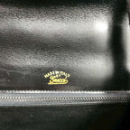 Gucci Shoulder Bag Black Leather Gold Logo — view 6